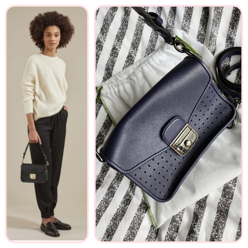 Longchamp Mademoiselle Calf Skin Navy Bag